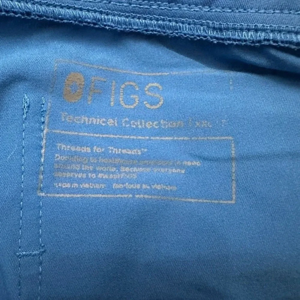 Figs Royal Blue Scrub Top and Pants Set